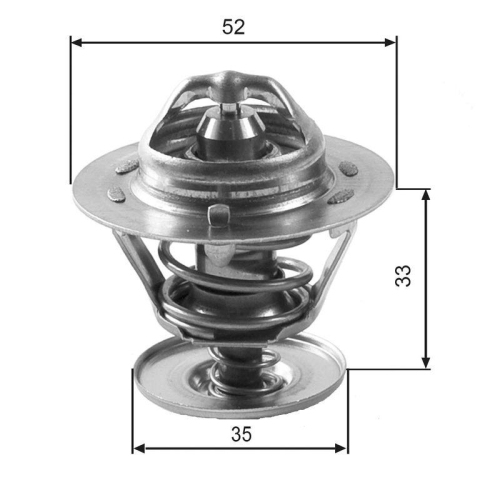 Thermostat K&uuml;hlmittel Gates TH12592G1 f&uuml;r Ford Mazda