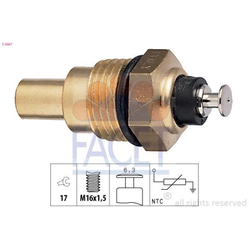 Sensor K&uuml;hlmitteltemperatur Facet 7.3067 Made In Italy - Oe Equivalent f&uuml;r Isuzu