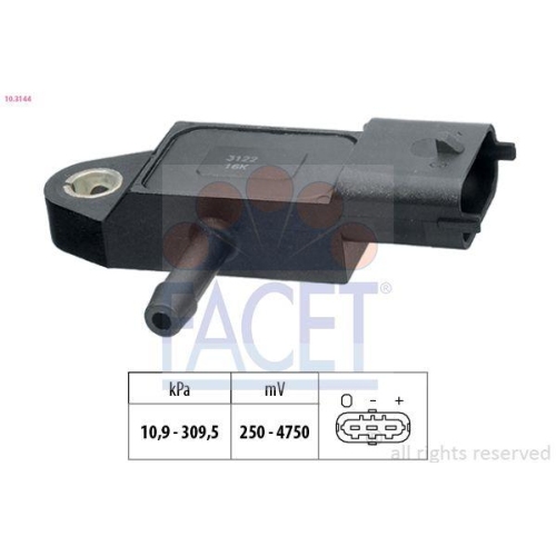 Luftdrucksensor Höhenanpassung Facet 10.3144 Made In Italy - Oe Equivalent für