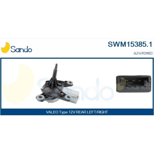 Wischermotor Sando SWM15385.1 für Alfa Romeo Hinten
