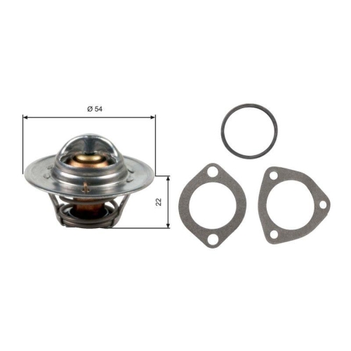 Thermostat K&uuml;hlmittel Gates TH12782G1 f&uuml;r Alfa Romeo Austin Fiat Isuzu Lancia MG