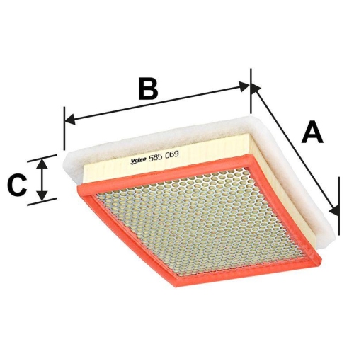 Luftfilter Valeo 585069 f&uuml;r Opel Vauxhall