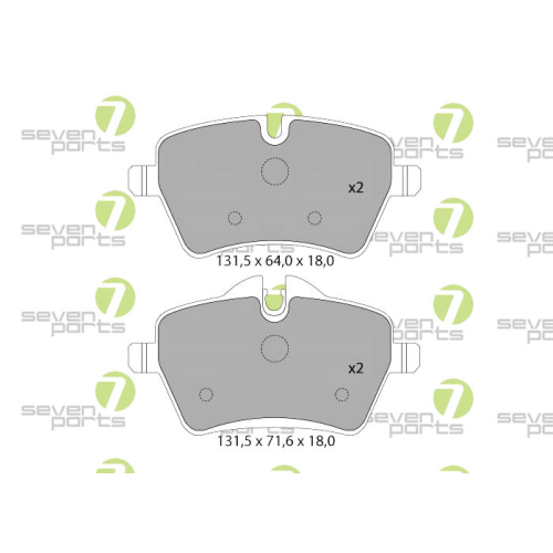 Bremsbelagsatz Scheibenbremse 7 Seven Parts SVP25480 f&uuml;r Bmw Mini 1. Vorderachse