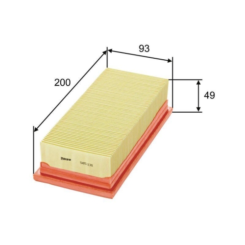 Luftfilter Valeo 585131 f&uuml;r Citro&euml;n Ford Suzuki VW