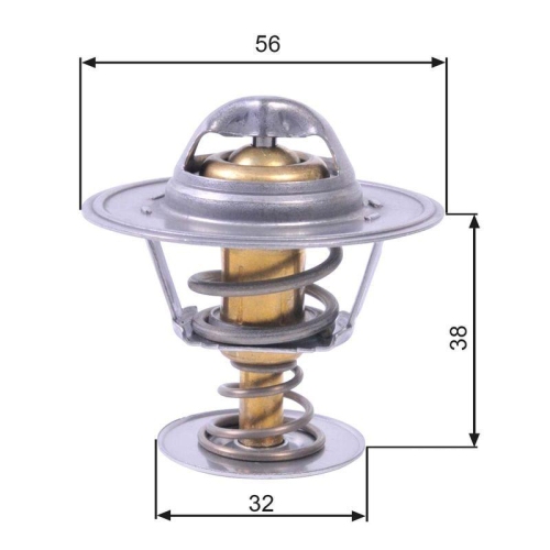 Thermostat K&uuml;hlmittel Gates TH13182G1 f&uuml;r Alfa Romeo Fiat Innocenti Lancia Seat