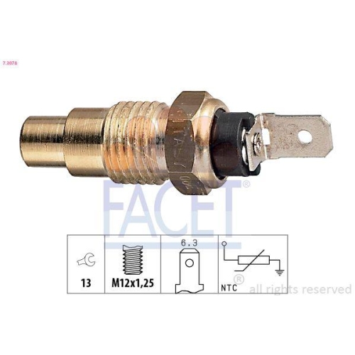 Sensor K&uuml;hlmitteltemperatur Facet 7.3078 Made In Italy - Oe Equivalent f&uuml;r