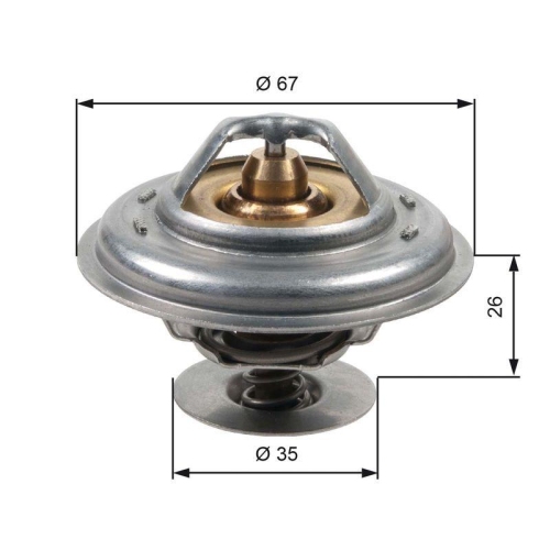Thermostat K&uuml;hlmittel Gates TH13287G1 f&uuml;r Audi VW Bentley