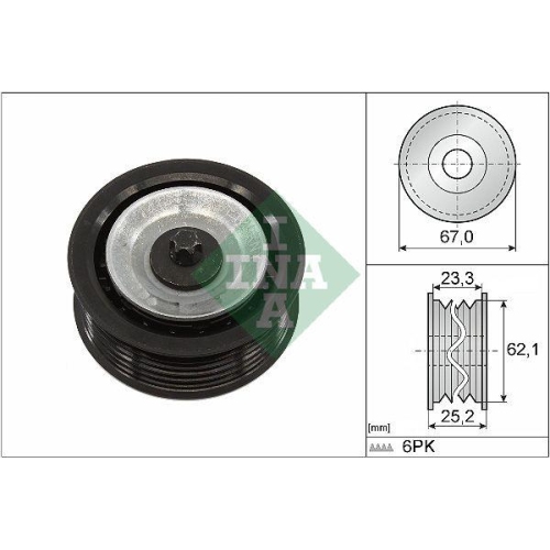 Umlenk /f&uuml;hrungsrolle Keilrippenriemen Schaeffler Ina 532 0619 10 f&uuml;r Fiat