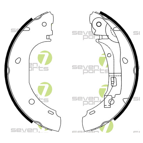 Bremsbackensatz 7 Seven Parts SVG10716 f&uuml;r Hinterachse