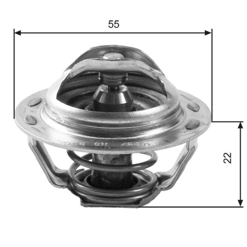 Thermostat K&uuml;hlmittel Gates TH13783G1 f&uuml;r Citro&euml;n Fiat Lancia Peugeot Paykan