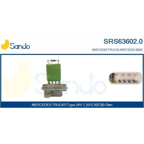 Widerstand Innenraumgebl&auml;se Sando SRS63602.0 f&uuml;r Man Mercedes Benz Mercedes Benz