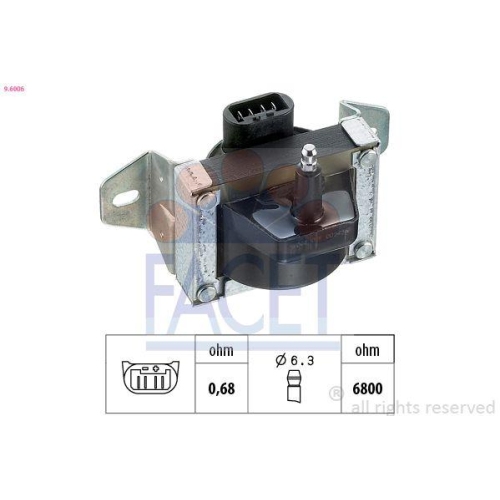 Z&uuml;ndspule Facet 9.6006 Made In Italy - Oe Equivalent f&uuml;r Citro&euml;n Peugeot Hitachi