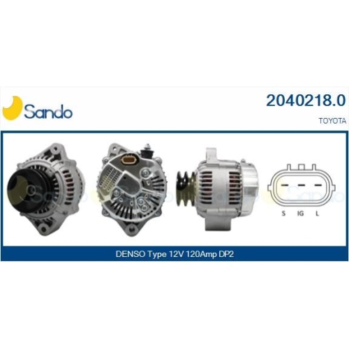 Generator Sando 2040218.0 f&uuml;r Toyota
