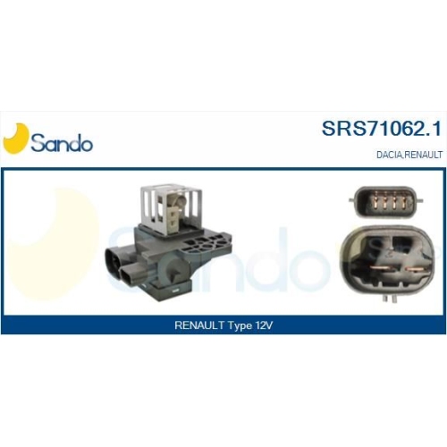 Vorwiderstand Elektromotor Kühlerlüfter Sando SRS71062.1 für Renault