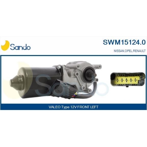 Wischermotor Sando SWM15124.0 für Nissan Opel Renault Vorne