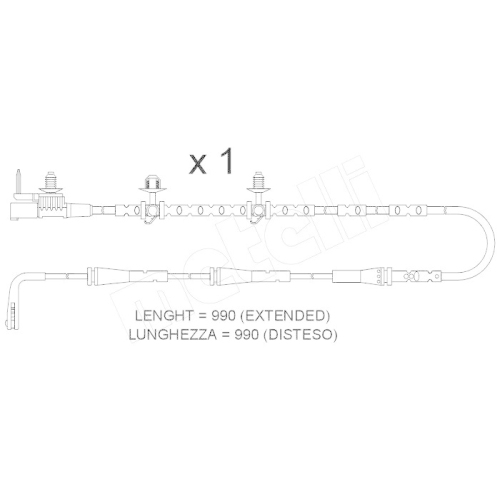 Warnkontakt Bremsbelagverschlei&szlig; Metelli SU.407 f&uuml;r Bmw Hinterachse