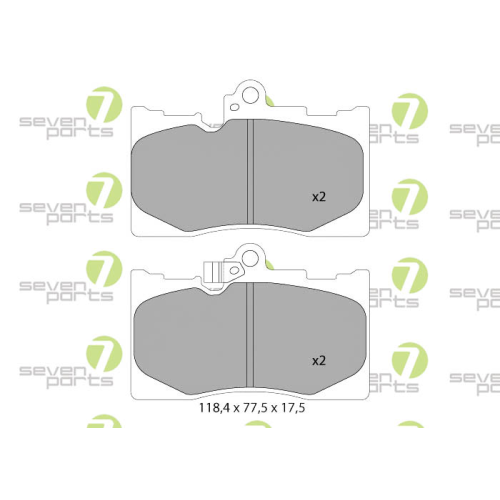 Bremsbelagsatz Scheibenbremse 7 Seven Parts SVP25590 f&uuml;r Lexus Toyota