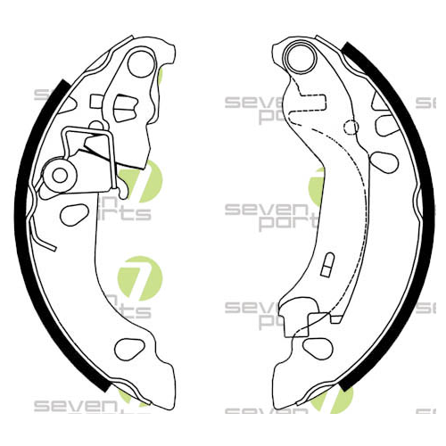 Bremsbackensatz 7 Seven Parts SVG10721 f&uuml;r Hinterachse