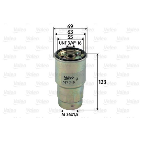 Kraftstofffilter Valeo 587710 f&uuml;r Mazda Subaru Toyota Americanmotors(ford)