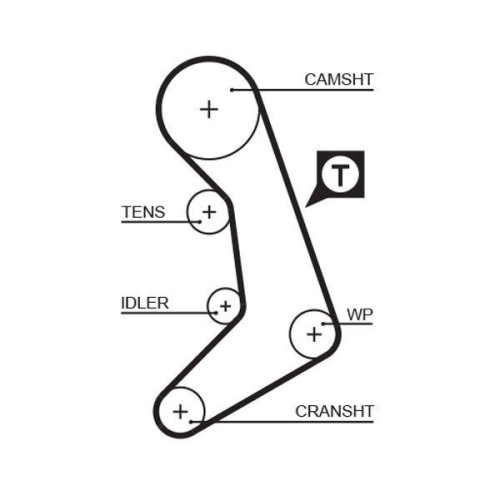Zahnriemen Gates 5398XS Powergrip™ für Volvo VW Dana