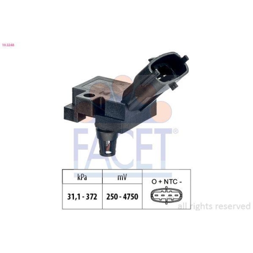 Luftdrucksensor H&ouml;henanpassung Facet 10.3248 Made In Italy - Oe Equivalent f&uuml;r