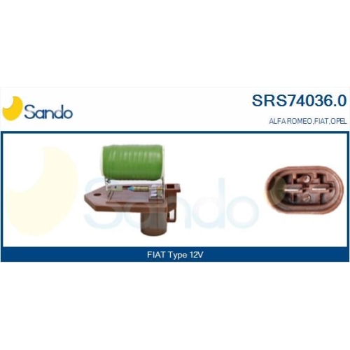 Vorwiderstand Elektromotor K&uuml;hlerl&uuml;fter Sando SRS74036.0 f&uuml;r Fiat Opel