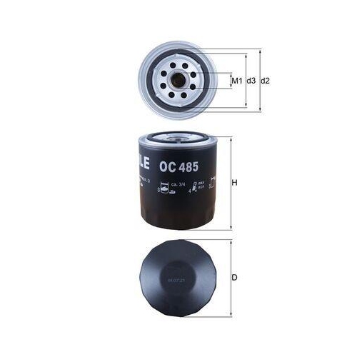 &Ouml;lfilter Mahle OC 485 f&uuml;r Audi Seat Skoda VW Audi (faw) Cupra