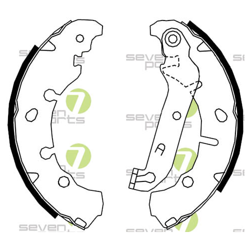 Bremsbackensatz 7 Seven Parts SVG10723 f&uuml;r Hinterachse