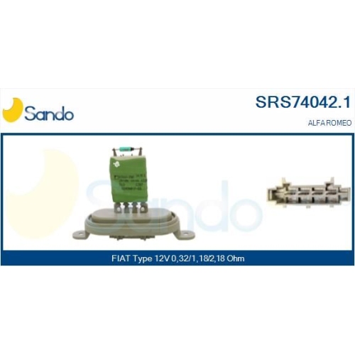 Widerstand Innenraumgebl&auml;se Sando SRS74042.1 f&uuml;r Fiat