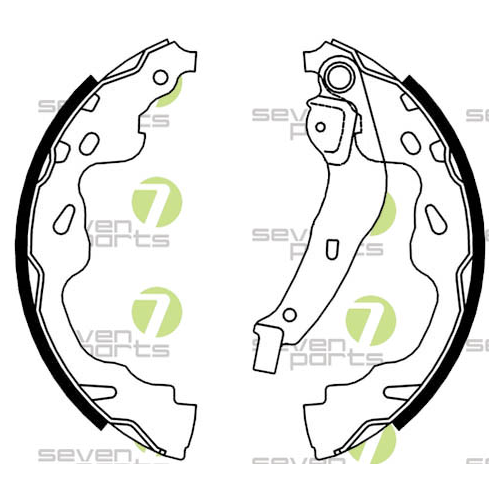 Bremsbackensatz 7 Seven Parts SVG10724 für Hinterachse