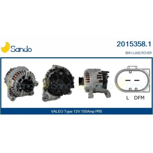 Generator Sando 2015358.1 für Rover Land Rover