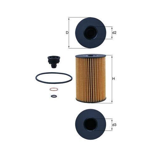 &Ouml;lfilter Mahle OX 353/7D f&uuml;r Bmw Rolls Royce Rolls Royce Land Rover
