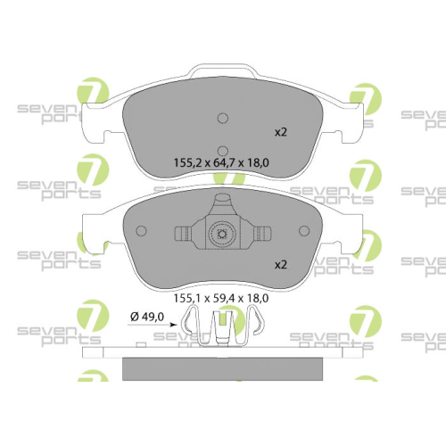 Bremsbelagsatz Scheibenbremse 7 Seven Parts SVP25630 für Dacia Nissan Renault
