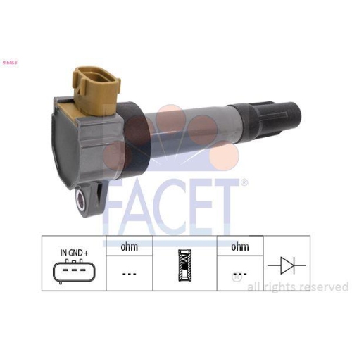 Z&uuml;ndspule Facet 9.6453 Oe Equivalent f&uuml;r Fiat Nissan Opel Suzuki Vauxhall