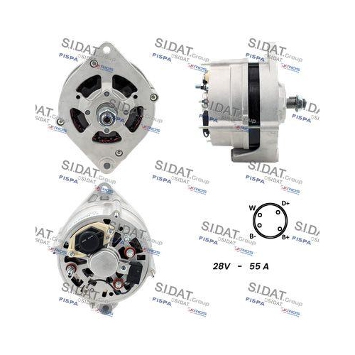Generator Sidat A24BH0102 f&uuml;r Ford Man Scania Caterpillar