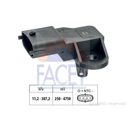 1 Drucksensor, Bremskraftverst&auml;rker FACET 10.3359 Made in Italy - OE Equivalent