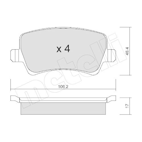 Bremsbelagsatz Scheibenbremse Metelli 22-0676-0 für Ford Volvo Hyundai Kia