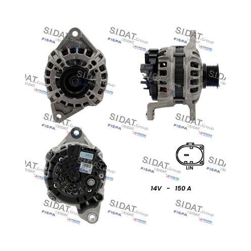 Generator Sidat A12BH0545 f&uuml;r Alfa Romeo Fiat Iveco Lancia