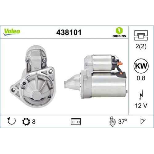 Starter Valeo 438101 Valeo Origins New Oe Technologie f&uuml;r