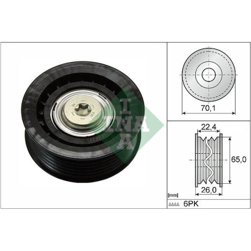 Umlenk /f&uuml;hrungsrolle Keilrippenriemen Schaeffler Ina 532 0471 10 f&uuml;r Ford