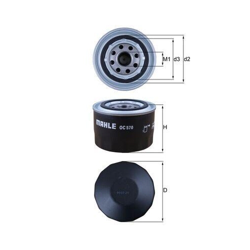 &Ouml;lfilter Mahle OC 570 f&uuml;r Fiat Iveco
