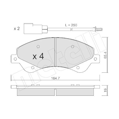 Bremsbelagsatz Scheibenbremse Metelli 22-0679-0 f&uuml;r Ford Vorderachse