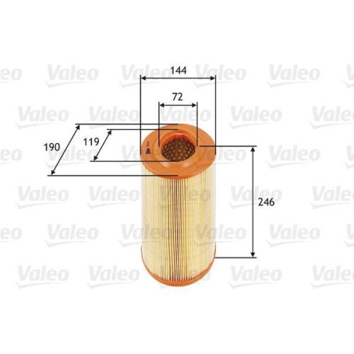 Luftfilter Valeo 585669 f&uuml;r Alfa Romeo Fiat