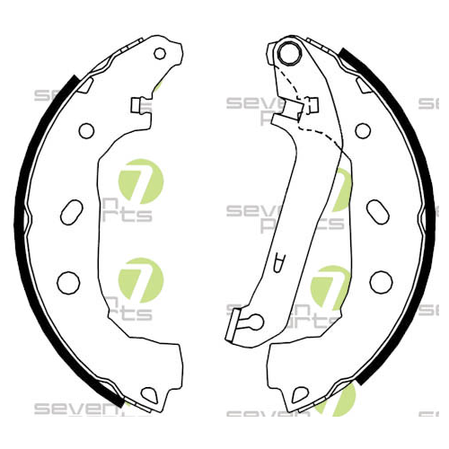 Bremsbackensatz 7 Seven Parts SVG10731 f&uuml;r Hinterachse