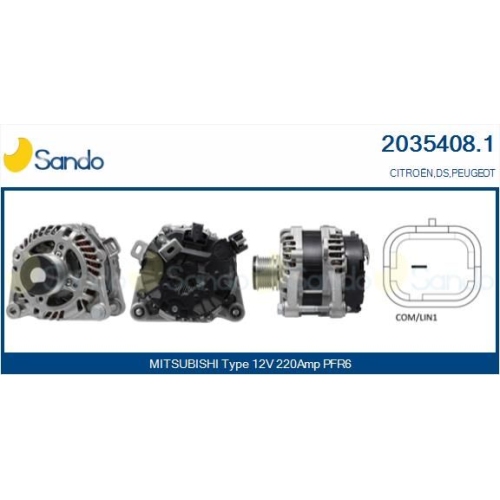 Generator Sando 2035408.1 für Mitsubishi Citroën/peugeot