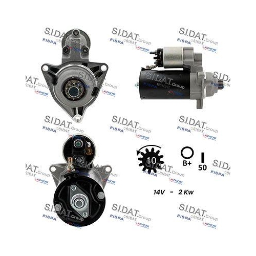 Starter Sidat S12BH0058 f&uuml;r Audi Seat Skoda VW Vag