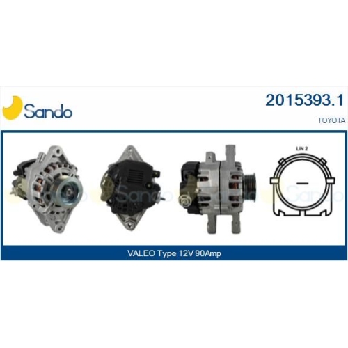 Generator Sando 2015393.1 f&uuml;r Toyota
