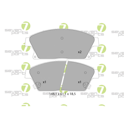 Bremsbelagsatz Scheibenbremse 7 Seven Parts SVP25770 f&uuml;r Chevrolet Citro&euml;n Opel