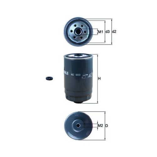 Kraftstofffilter Mahle KC 503D f&uuml;r Hyundai Kia