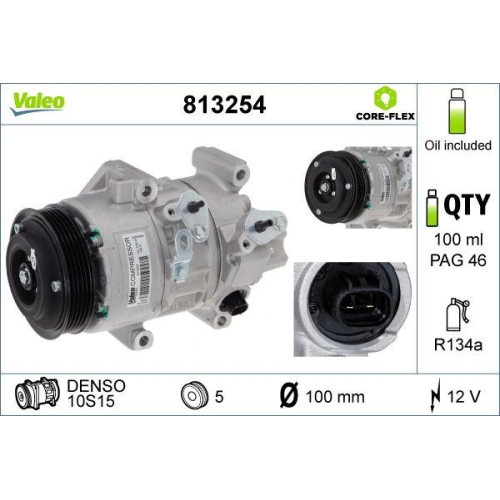 Kompressor Klimaanlage Valeo 813254 Valeo Core-flex f&uuml;r Toyota